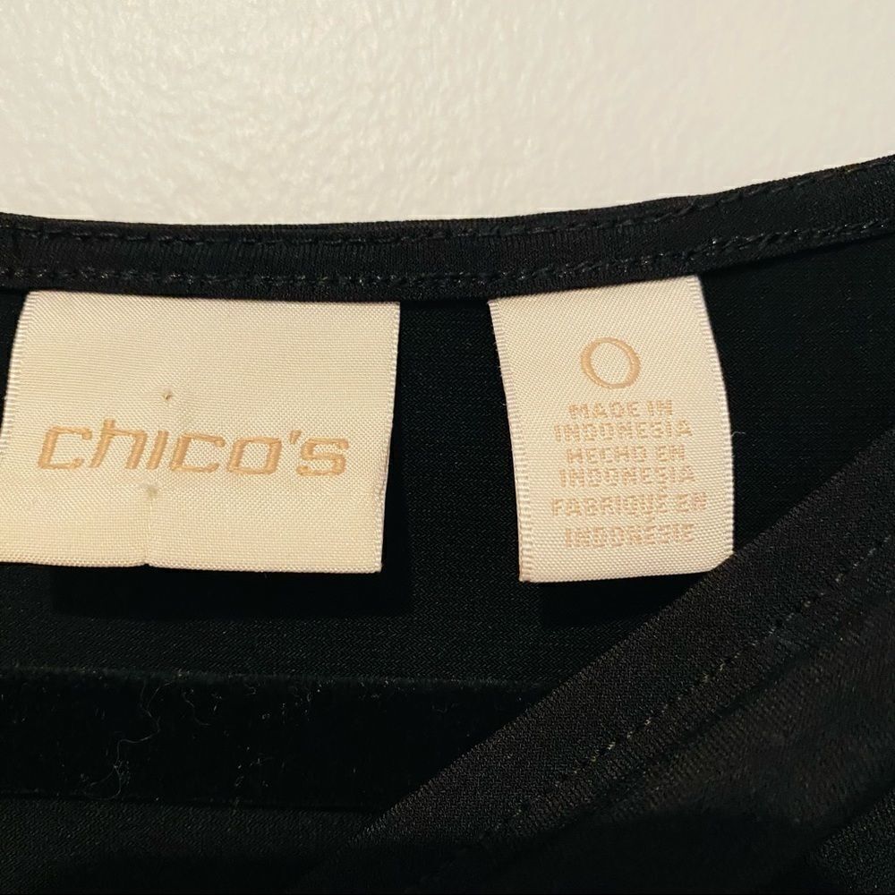 Chico’s Black Side Twist Neck Dress Size 0 (4/6,small) - Picture 7 of 7